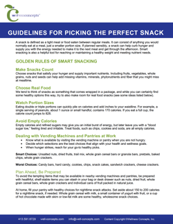 Guidelines for Picking the Perfect Snack Image
