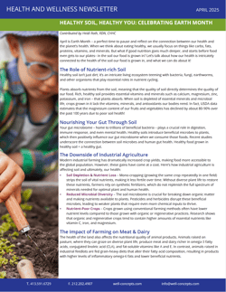 Screenshot of April Newsletter