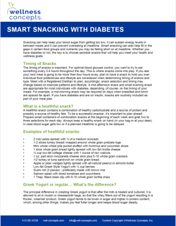 Smart Snacking with Diabetes Educational Handout