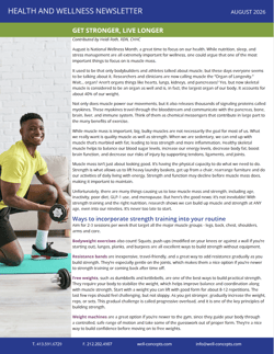 Screenshot of August newlsetter